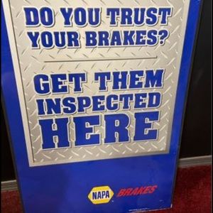 Double sided Napa auto parts sign